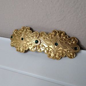 Vintage Large Lightweight Metal Barrette Made In France